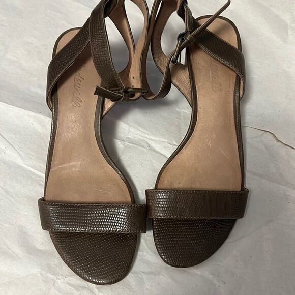 MADEWELL ALICE BROWN LEATHER SANDALS SIZE 6 - Picture 2 of 4